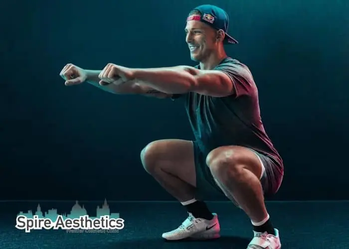 Image of man build leg muscle Lichfield through exercise