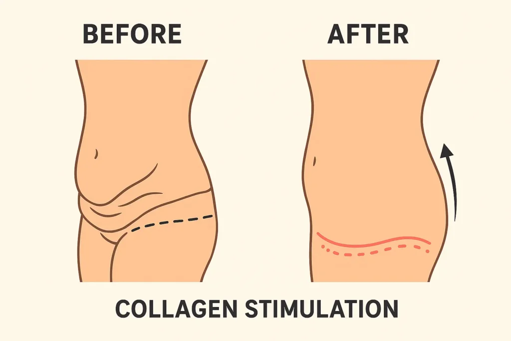 Before and after results for sagging skin after weight loss injections Lichfield