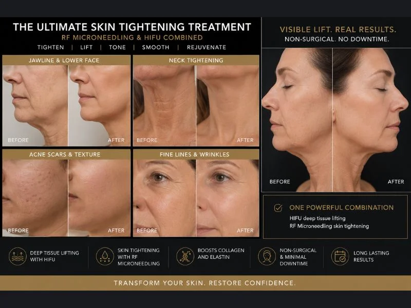 Results of combined treatment for the ultimate skin tightening treatment Lichfield